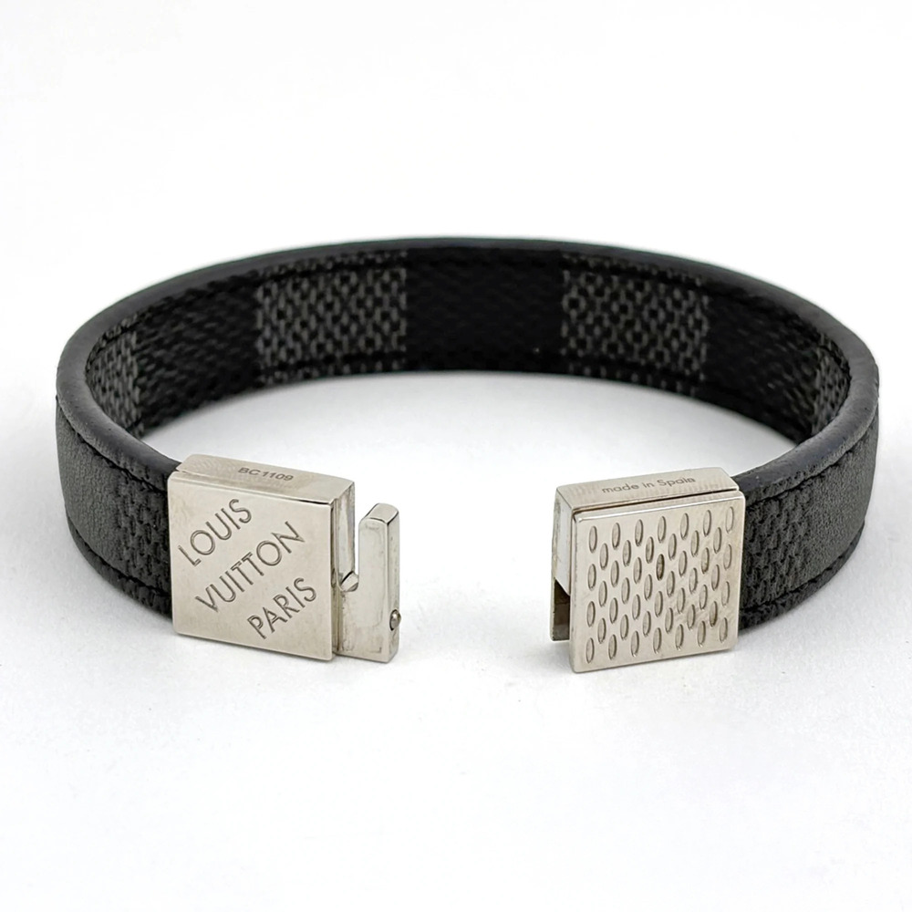 LOUIS VUITTON Black Damier Charm Bracelet - Picture 2 of 6